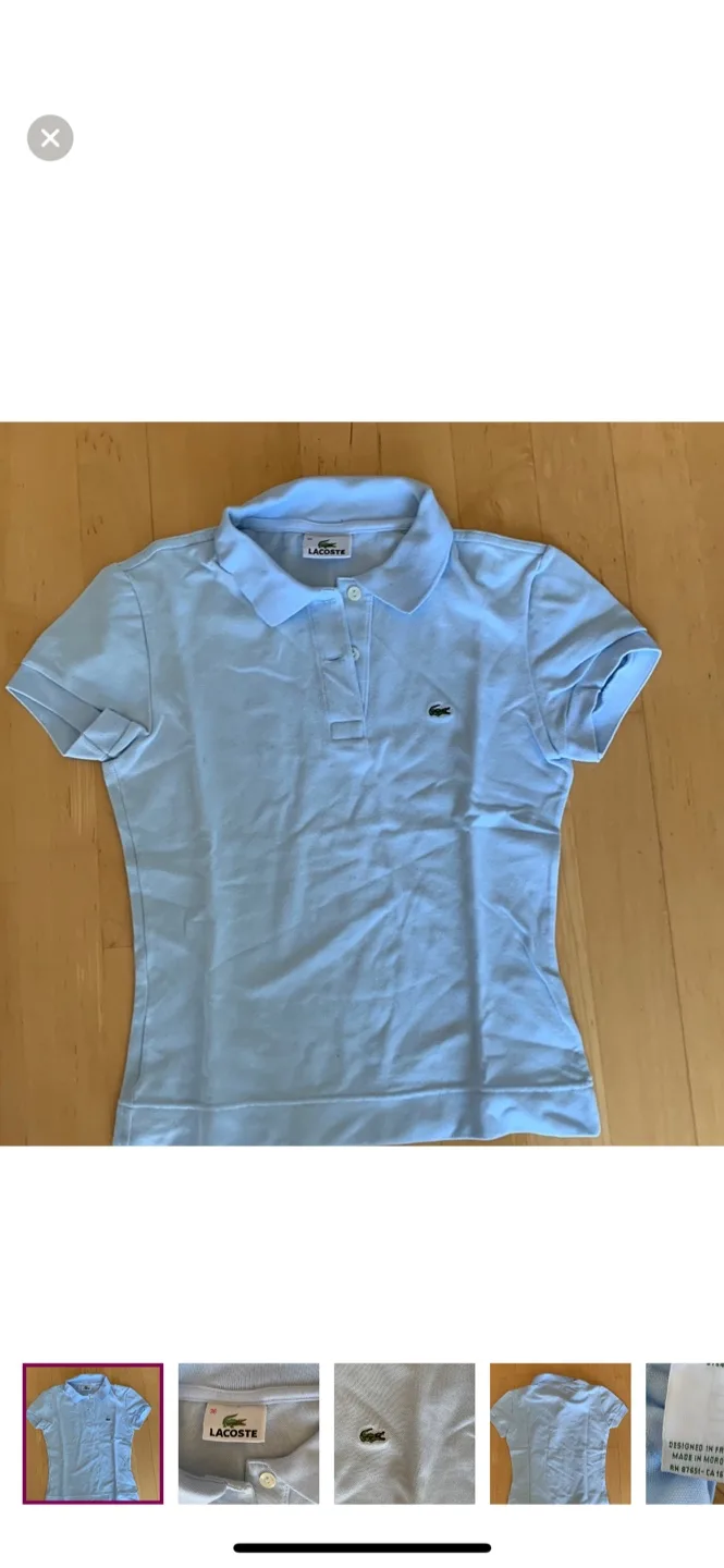 Lacoste Polo Shirt - Size 36- Light Blue thumbnail