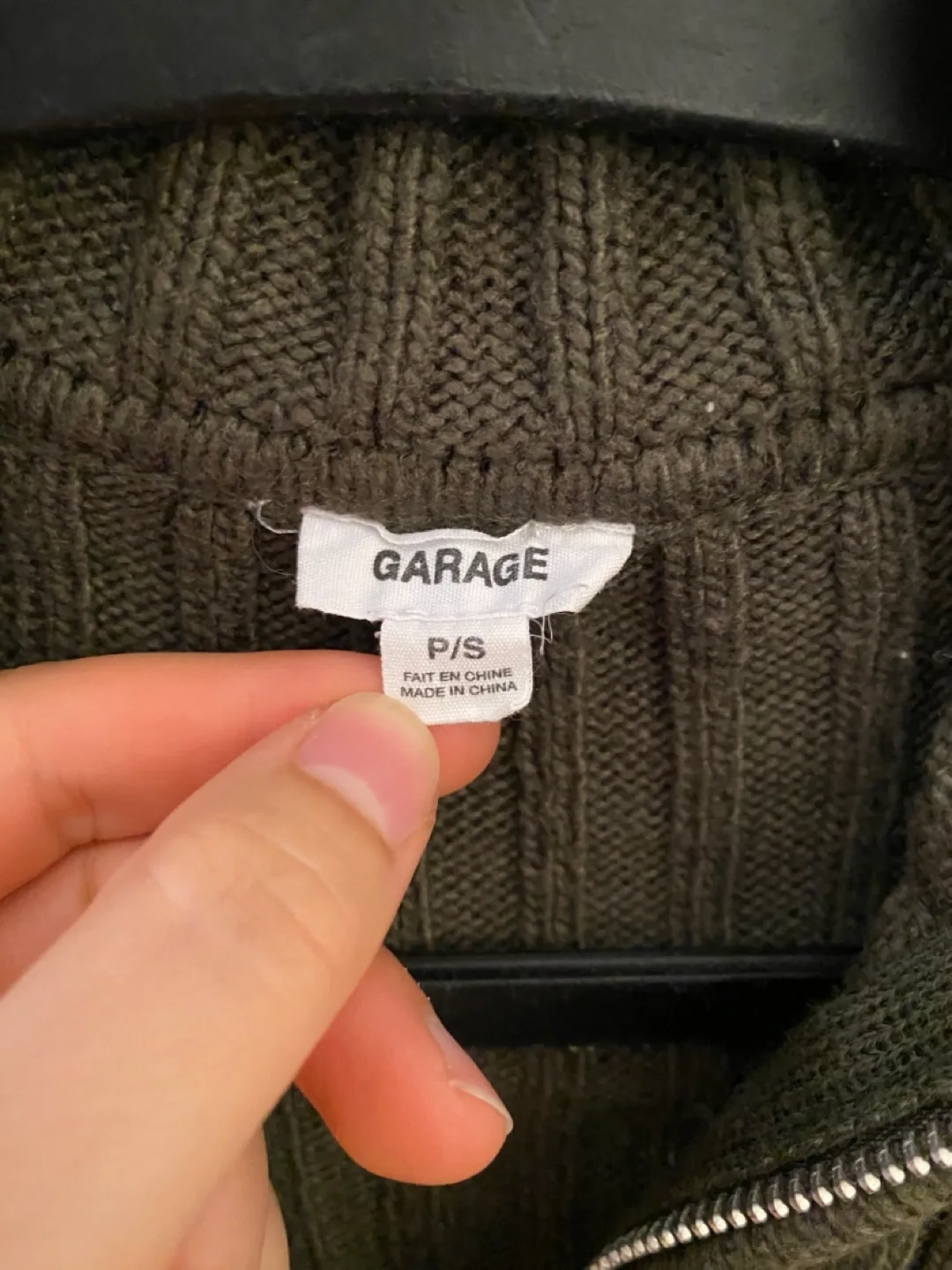 Garage Ribbed Zip-Up Sweater - Size S image indicator(3)