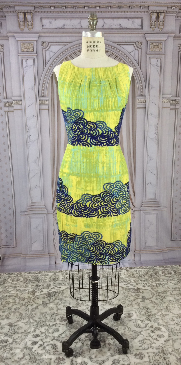 Anthropology Yellow & Teal Embroidered Dress - photo 2