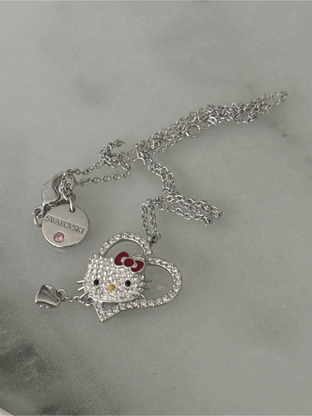 Swarovski Hello Kitty Heart Pendant Necklace