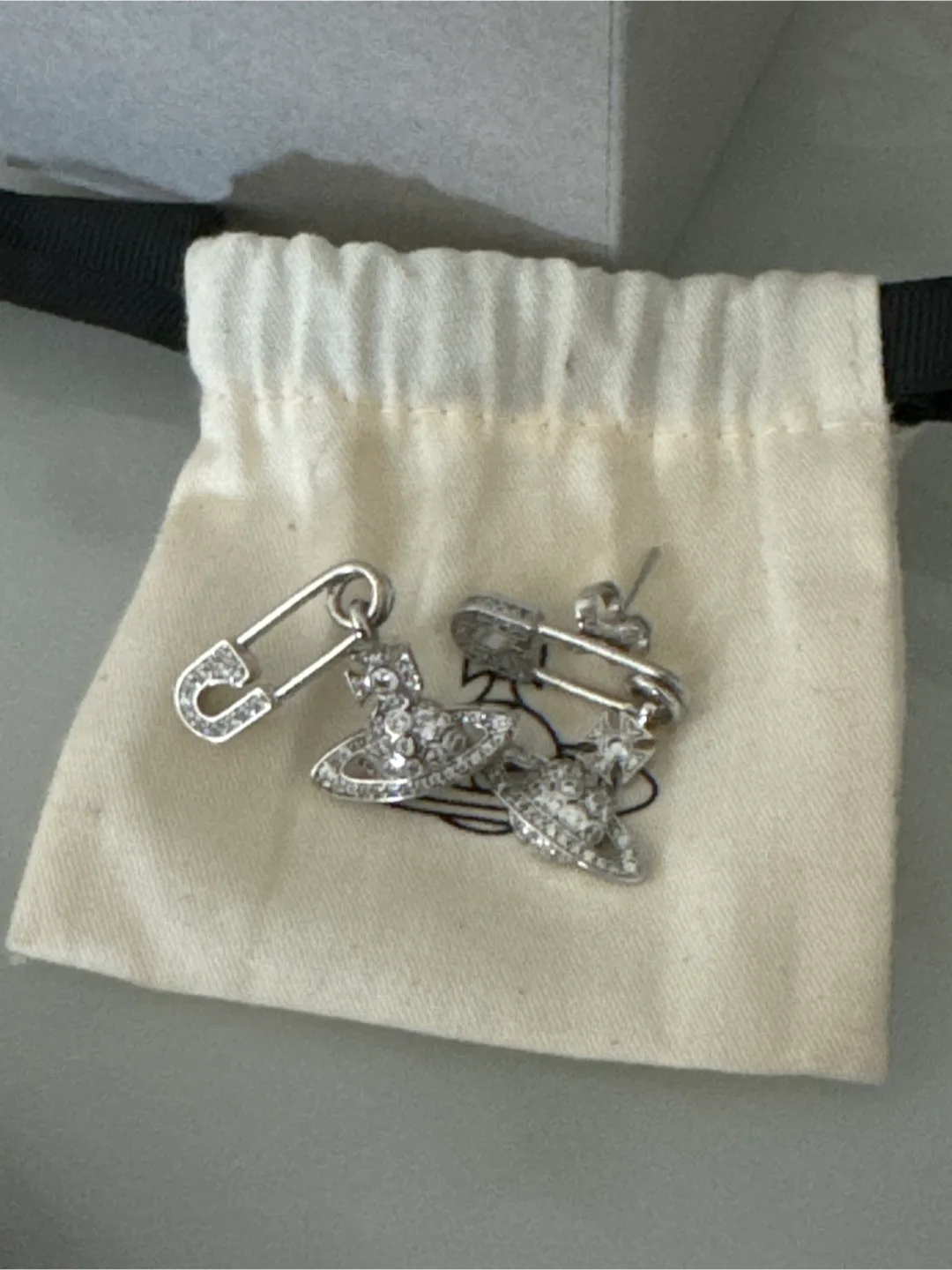 Vivienne Westwood Orb & Safety Pin Earrings thumbnail