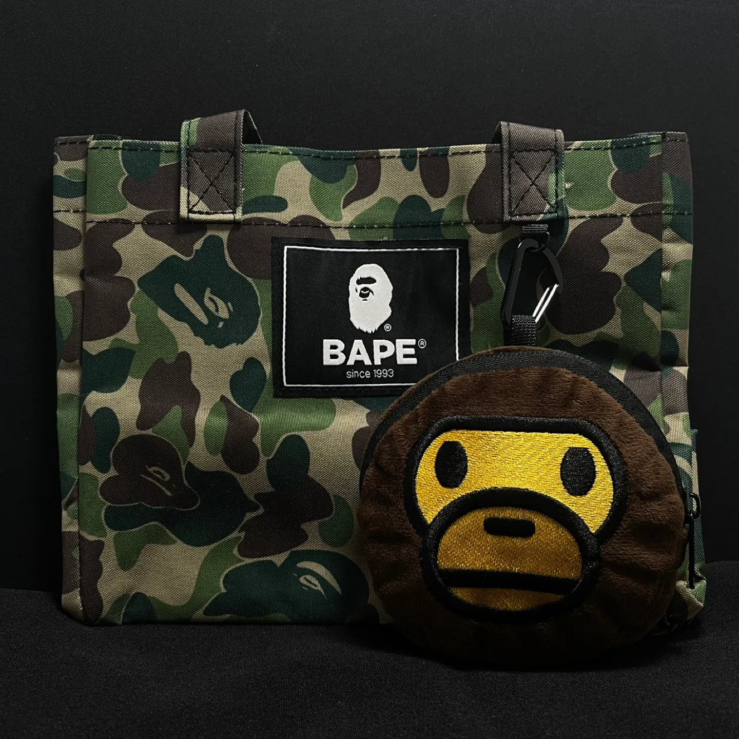 BAPE Camo Tote Bag & Milo Head Bag Set thumbnail