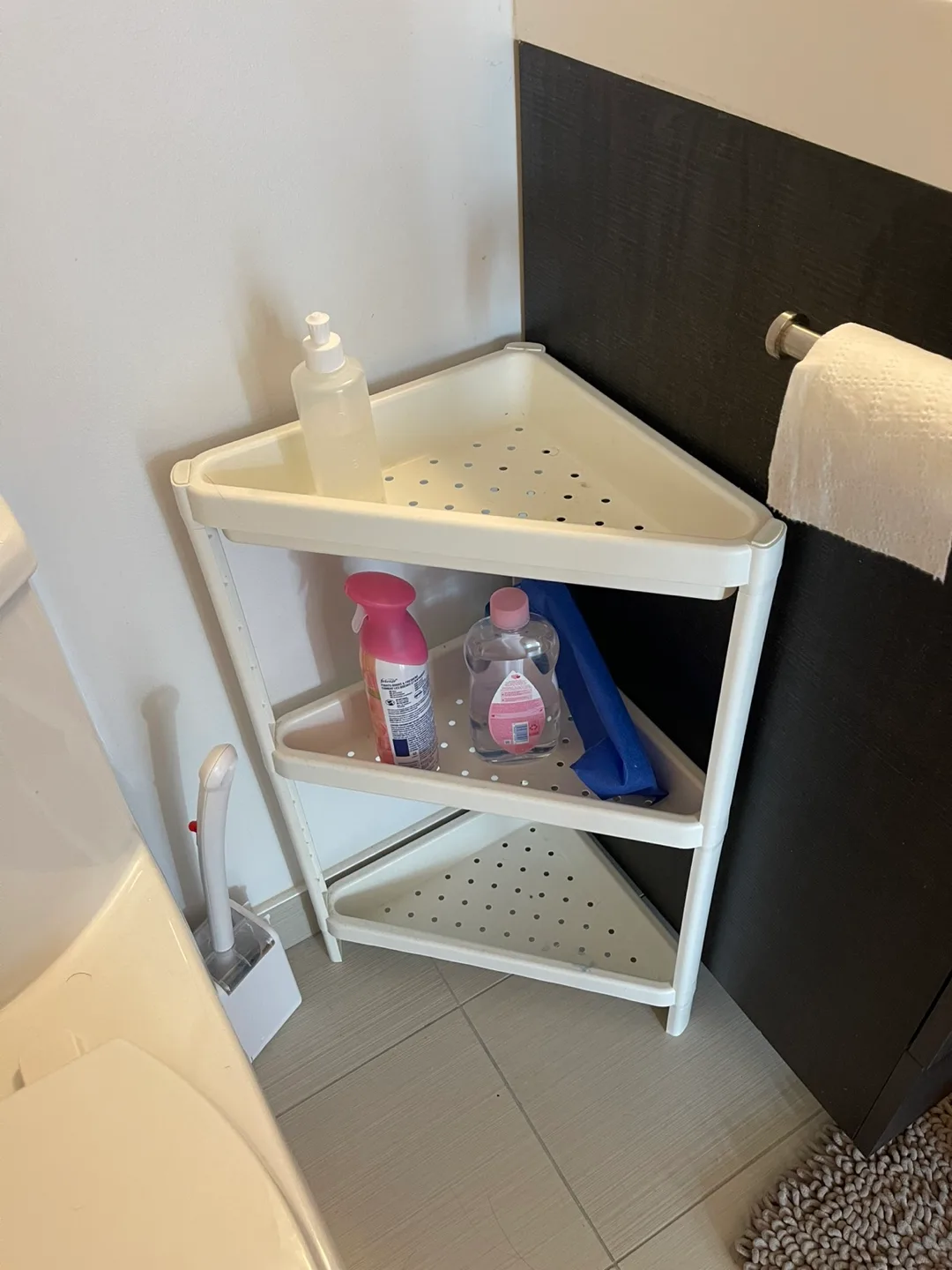 IKEA VESKEN White Corner Shelf Unit thumbnail