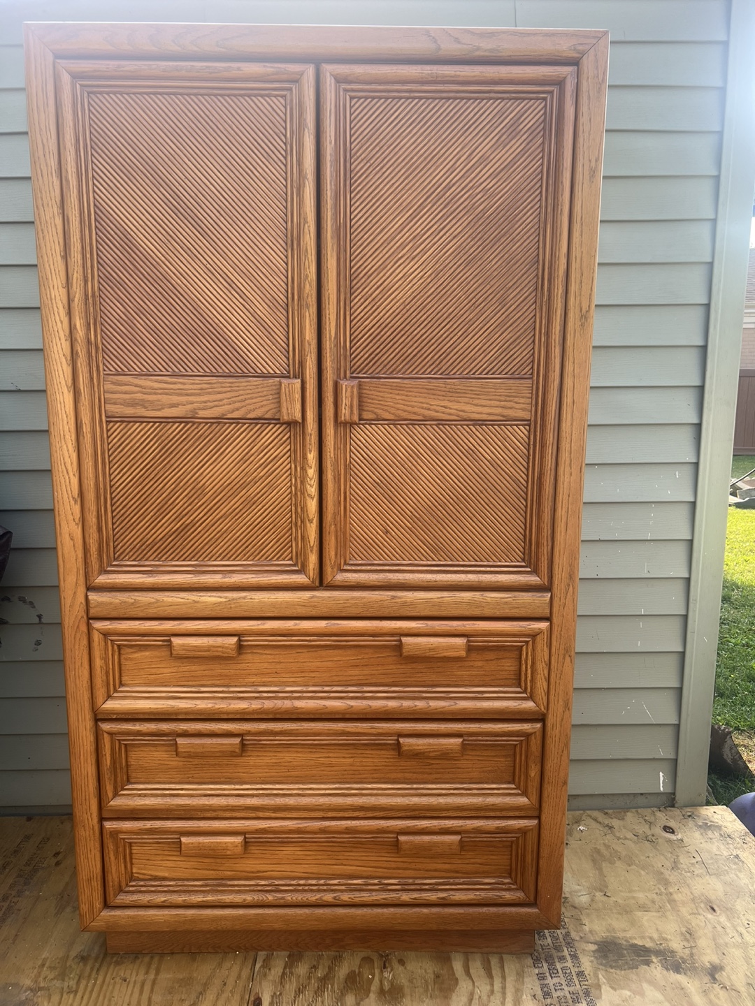 Wooden Armoire Cabinet with Drawers