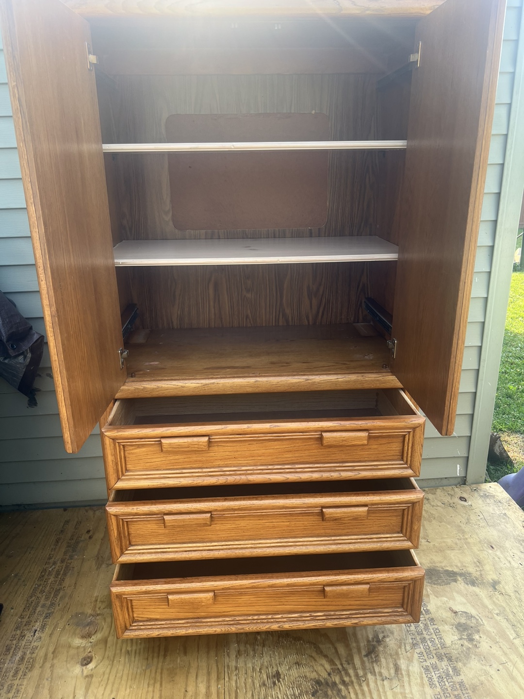 Wooden Armoire Cabinet with Drawers - photo 3