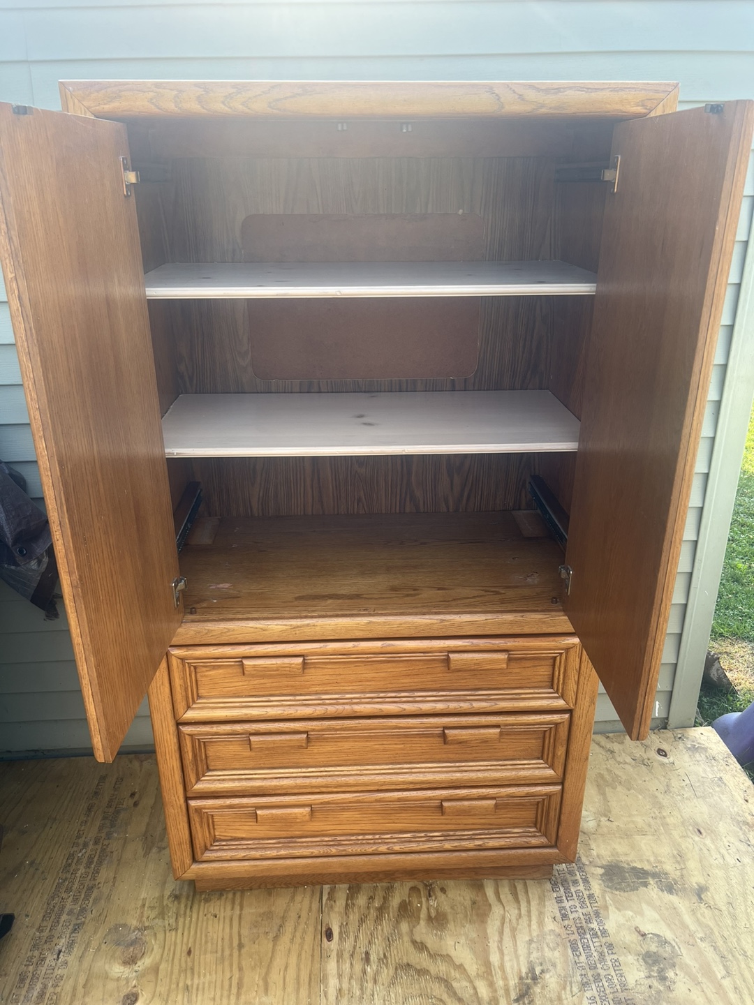 Wooden Armoire Cabinet with Drawers - photo 2