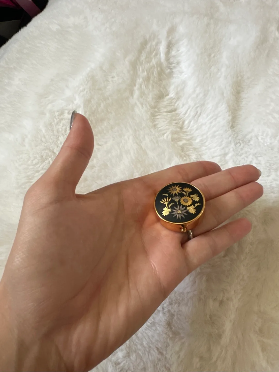 Vintage AMITA Japan Damascene Pill Box image indicator(2)