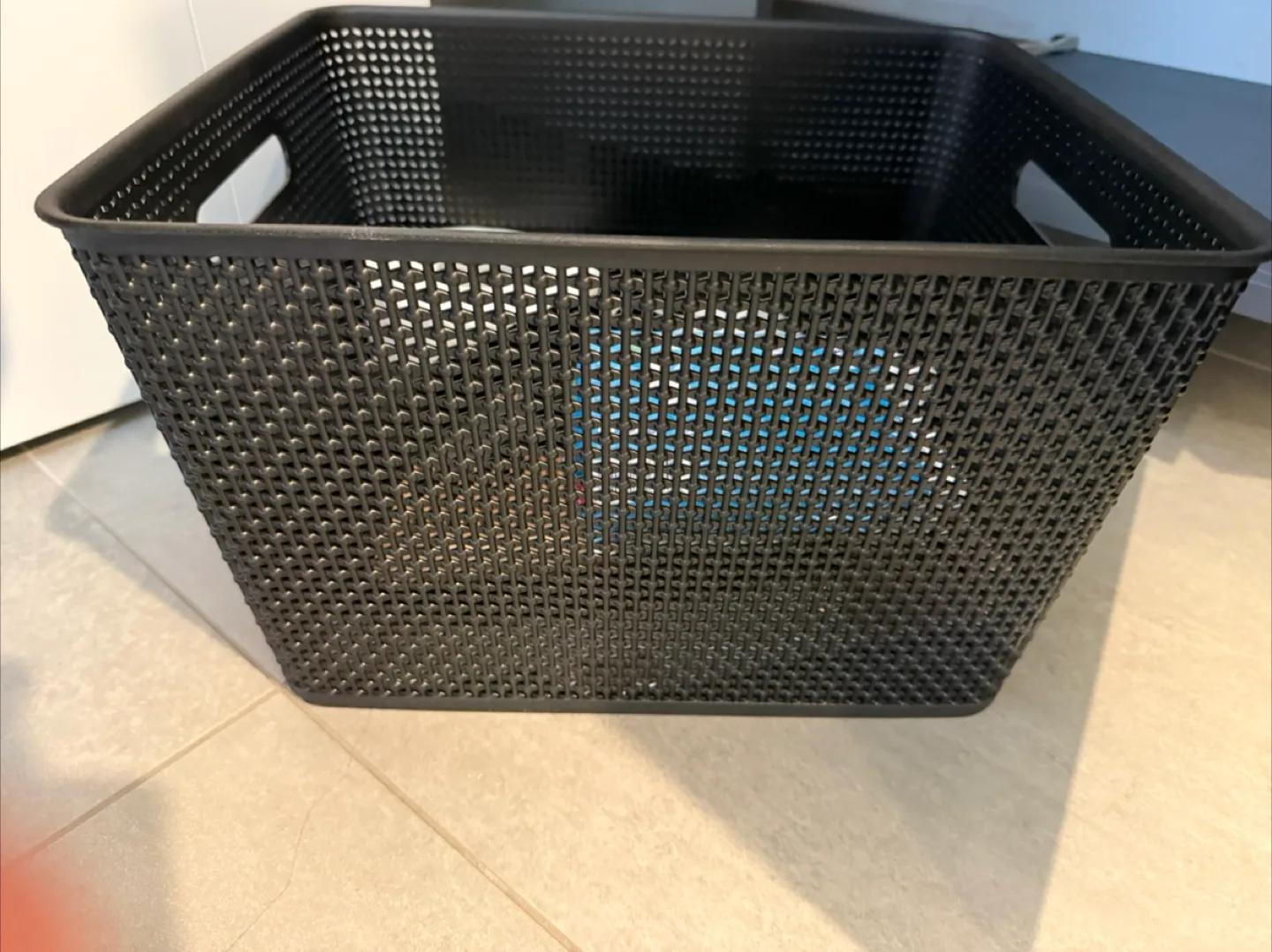 Black Plastic Storage Basket thumbnail