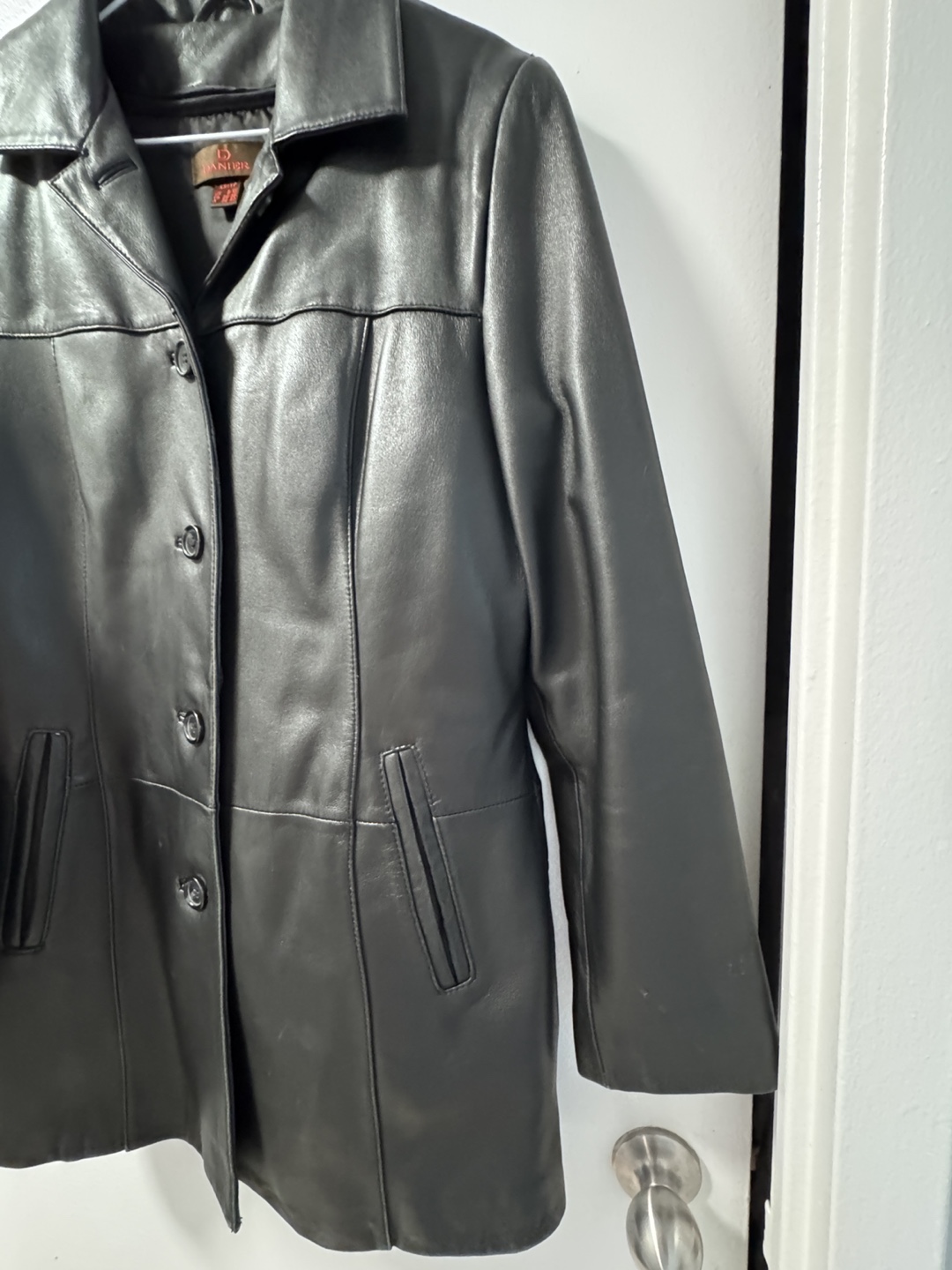 Danier Black Leather Jacket - Size S - photo 4