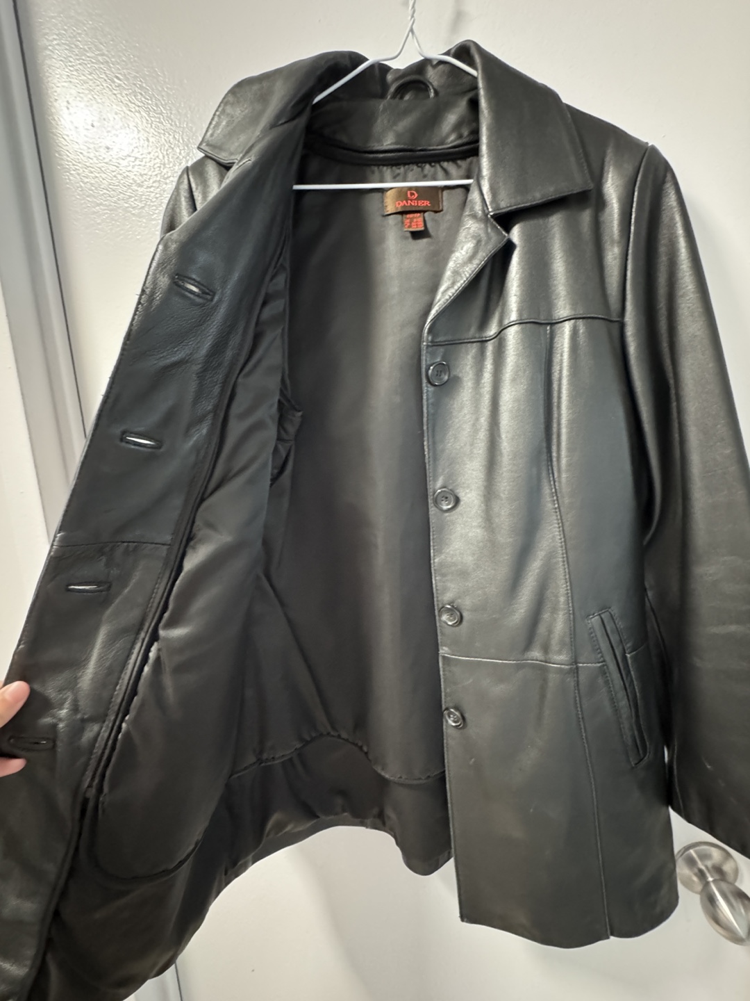 Danier Black Leather Jacket - Size S - photo 3