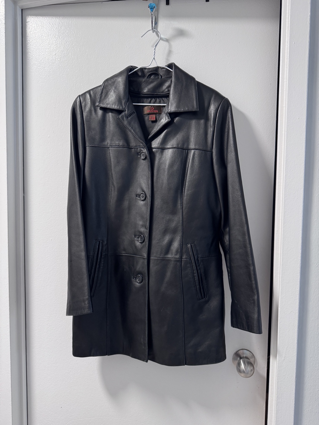 Danier Black Leather Jacket - Size S