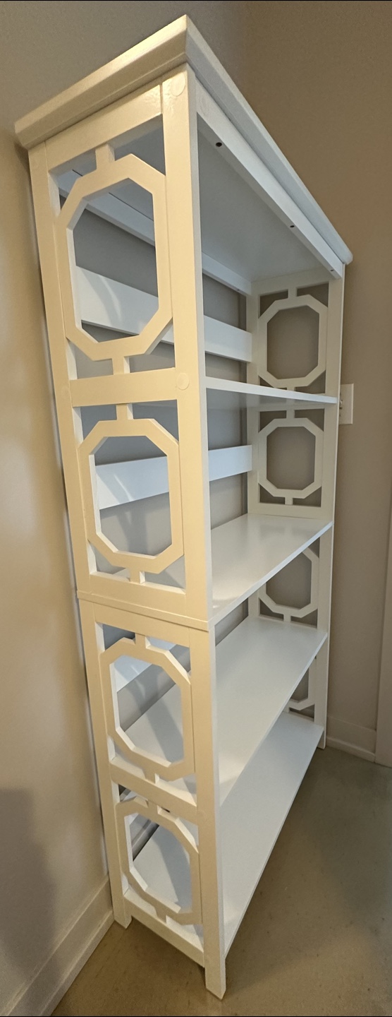 Bookcase- 5 shelves, white wood - photo 2