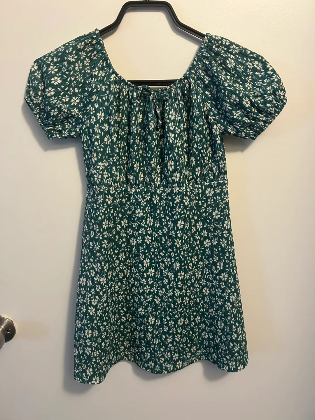 Zara Girls  Green Floral Dress thumbnail