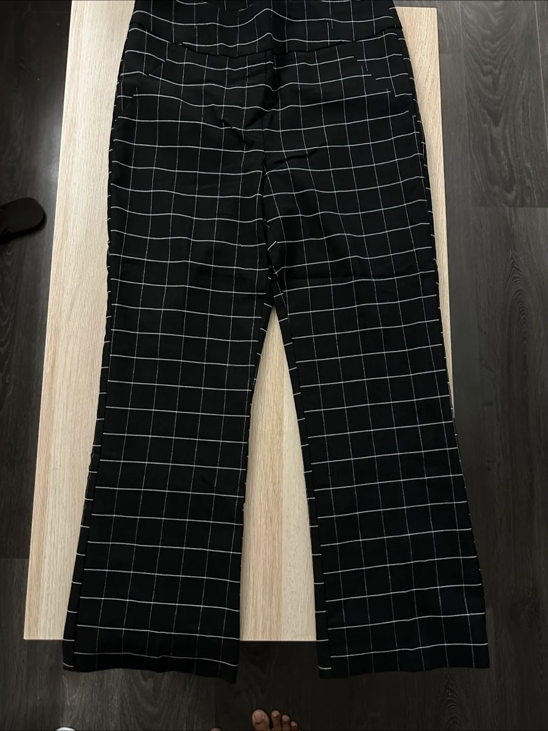Black Plaid Wide Leg Pants thumbnail