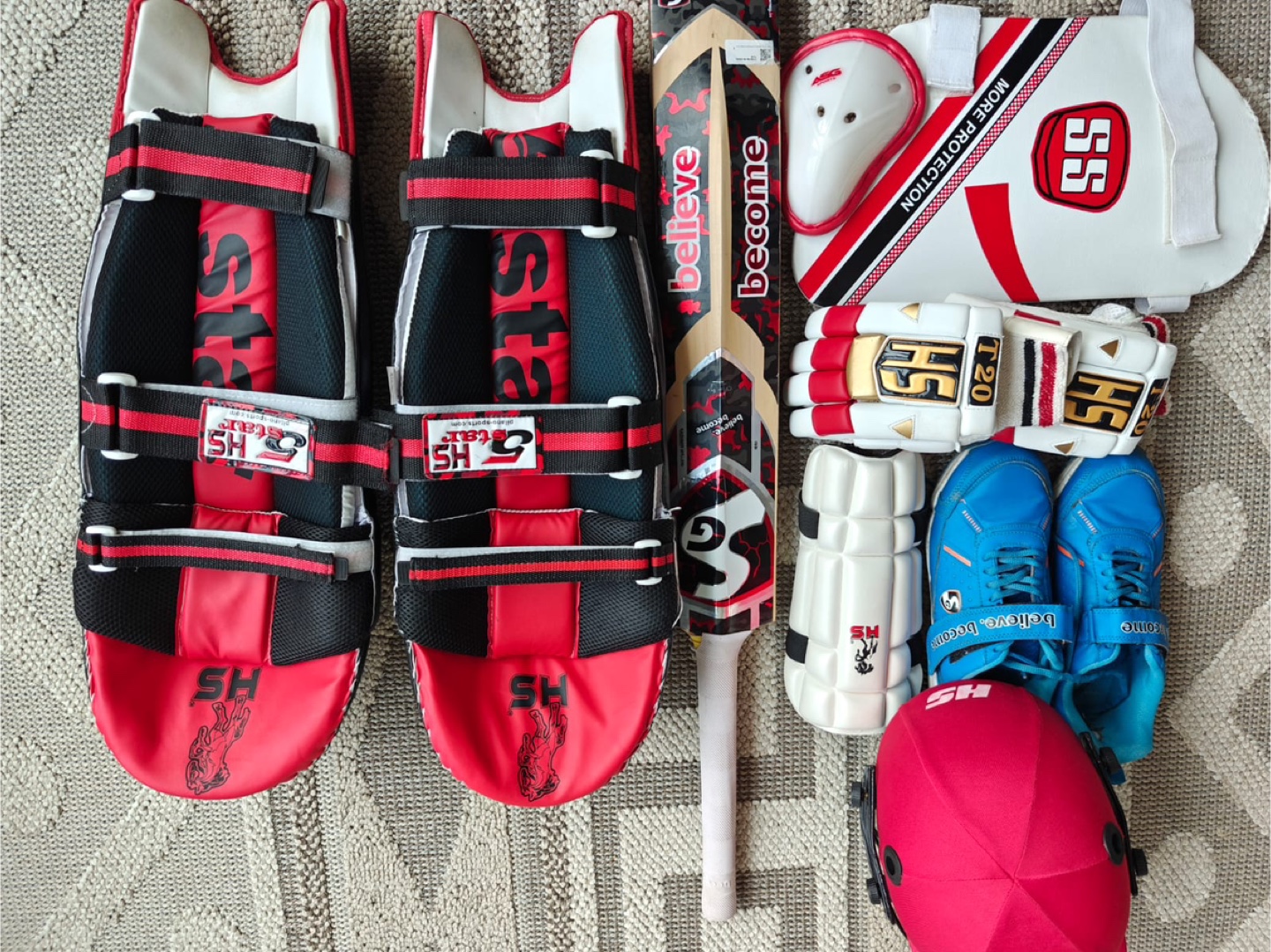SS Cricket Kit Bag & Gear and Bat