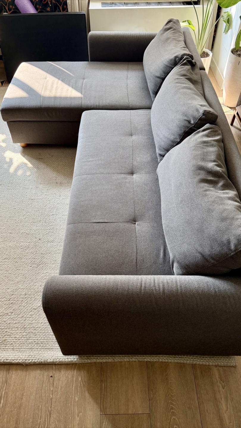 104" Reversible Sleeper Sectional with Storage  - Gray - photo 3