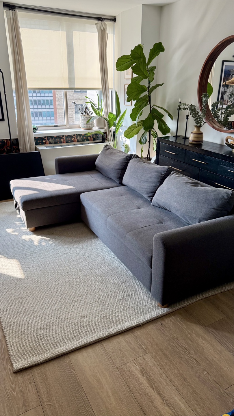 104" Reversible Sleeper Sectional with Storage  - Gray - photo 2