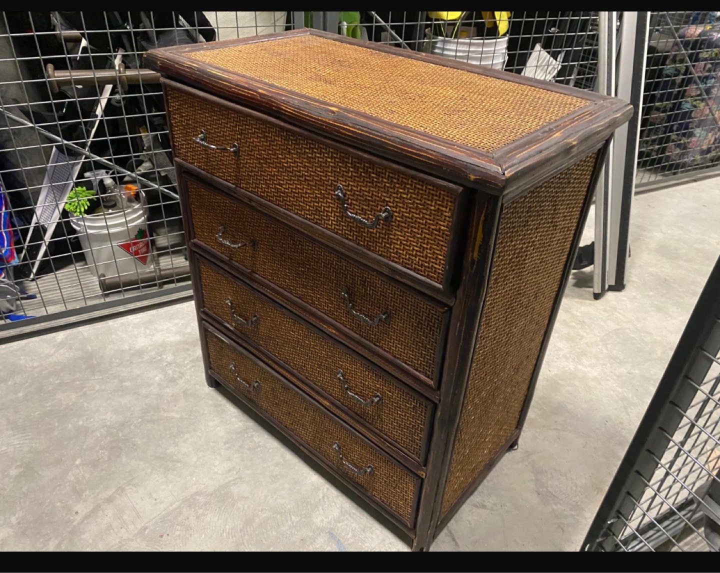 Wicker 4-Drawer Chest