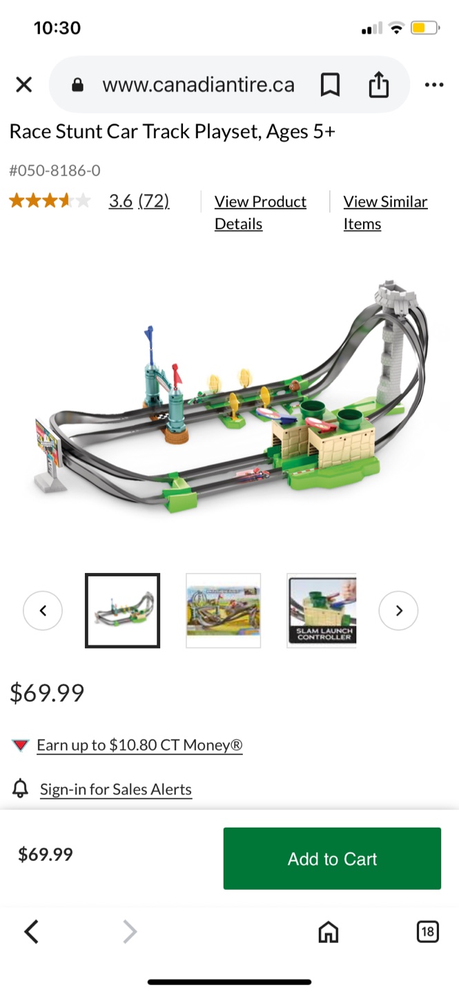 Mario Kart Race Stunt Car Track Playset, Ages 5+
