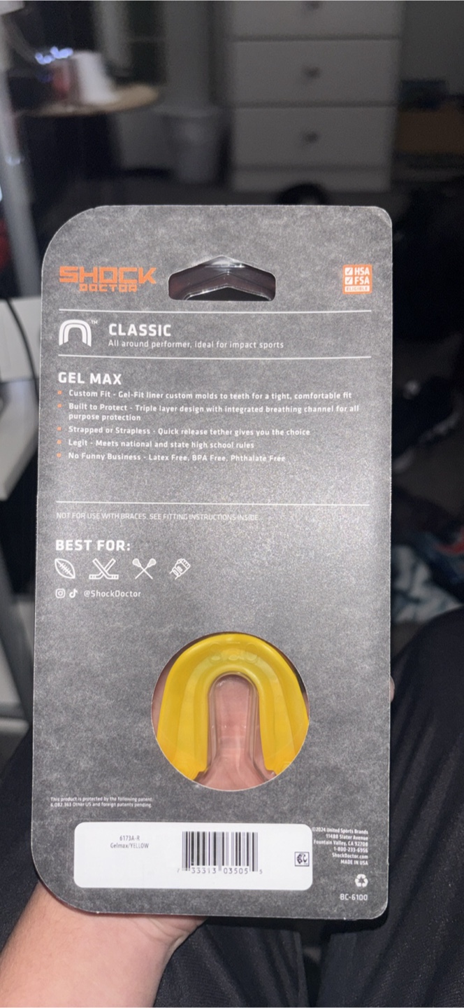 Shock Doctor Gel Max Mouthguard - Yellow - photo 2