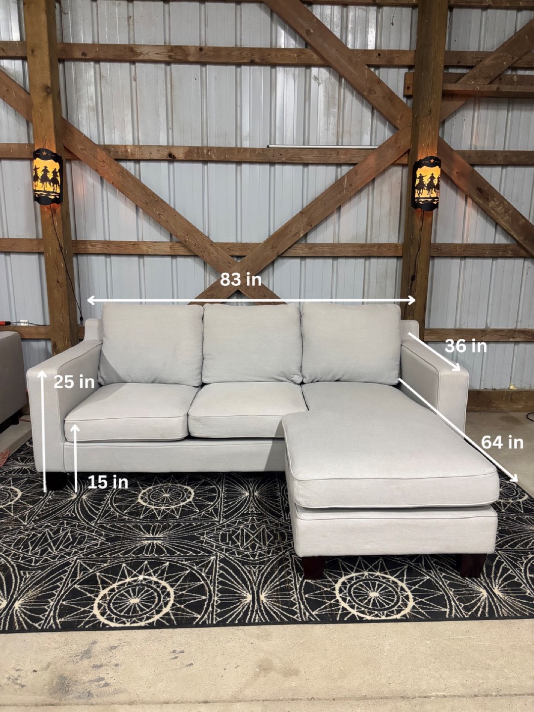 Randell Klein Custom Reversible L Sectional in Light Grey 🛋️