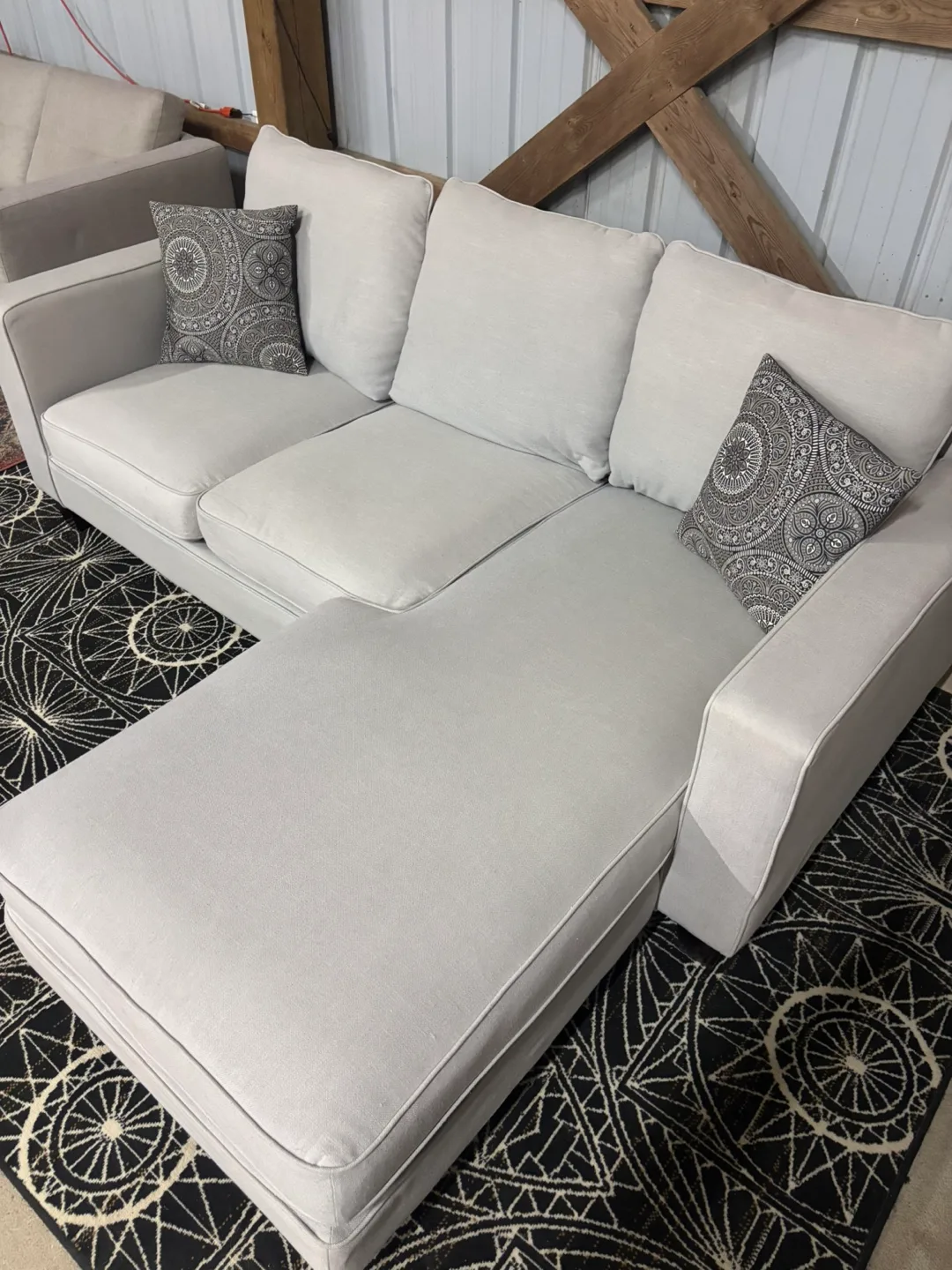 Randell Klein Custom Reversible L Sectional in Light Grey 🛋️ image indicator(5)