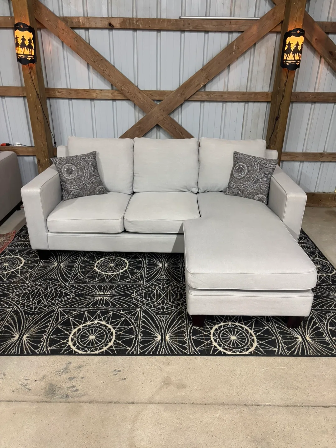 Randell Klein Custom Reversible L Sectional in Light Grey 🛋️ image indicator(2)