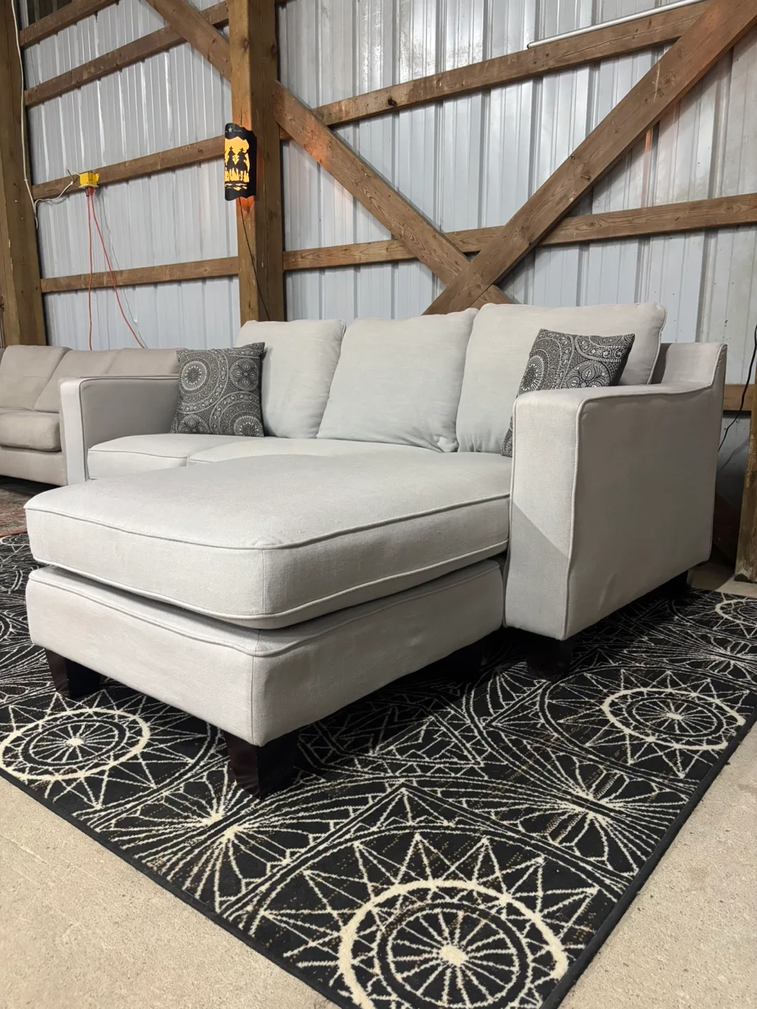 Randell Klein Custom Reversible L Sectional in Light Grey 🛋️ image indicator(3)