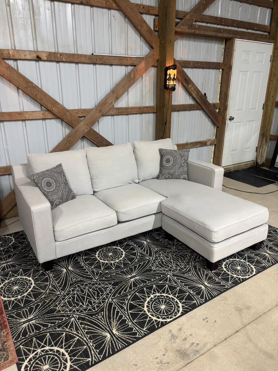 Randell Klein Custom Reversible L Sectional in Light Grey 🛋️ image indicator(4)