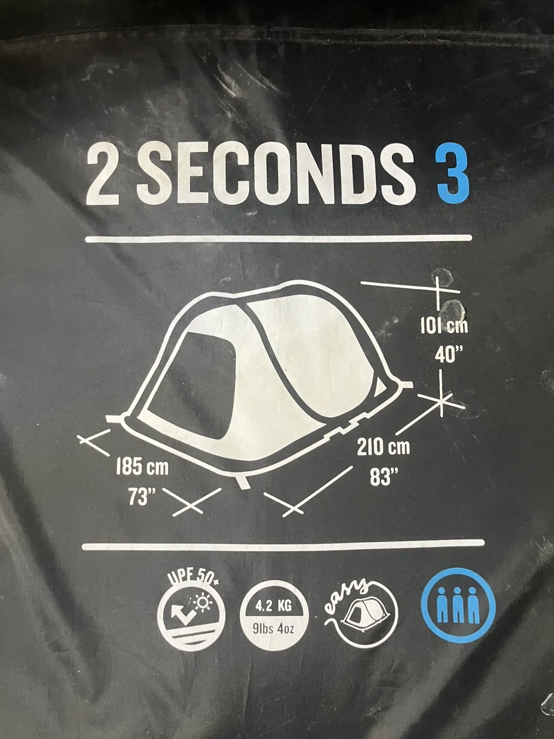 Decathlon Quechua 2 Seconds 3 Person Tent thumbnail
