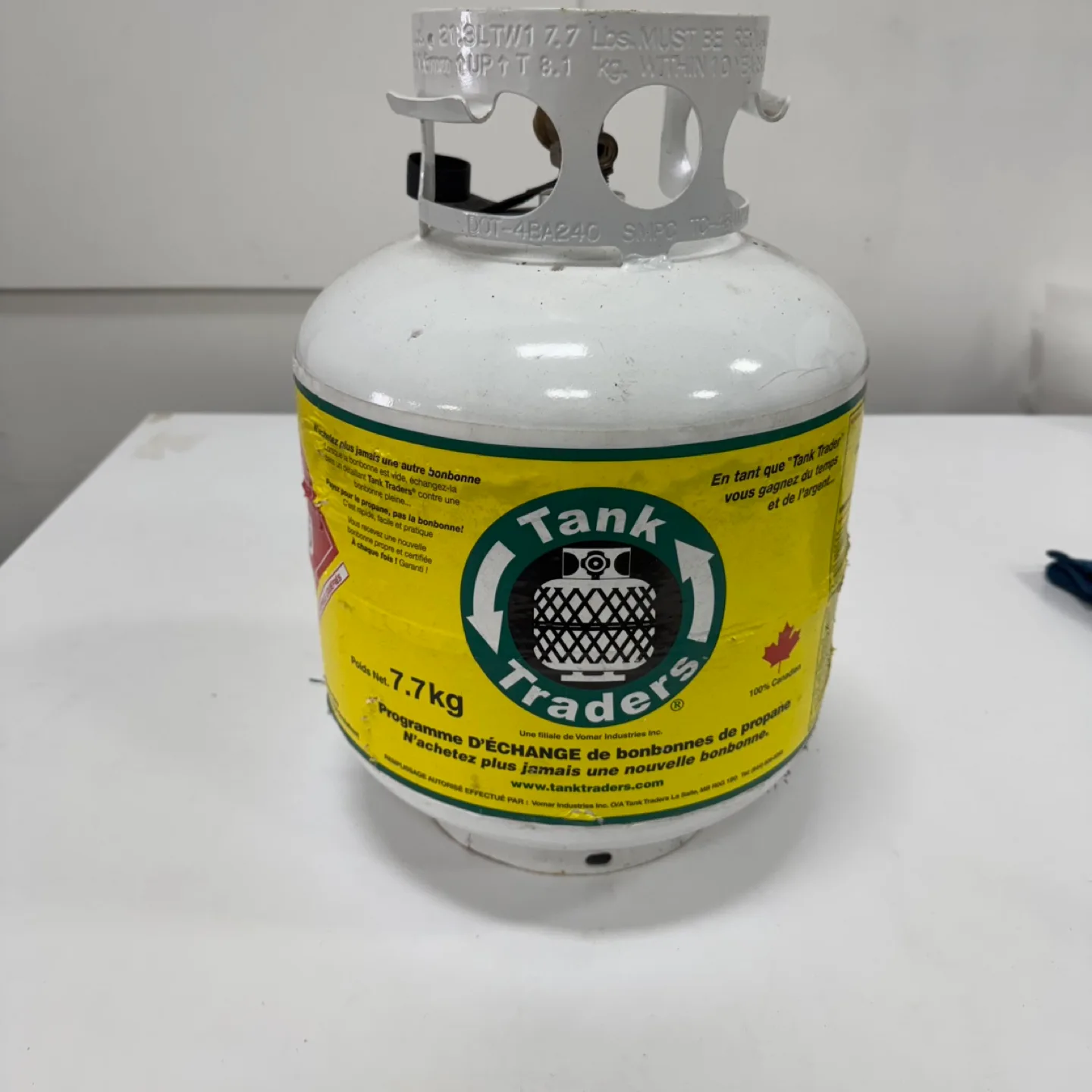 Empty Propane Tank (7.7kg) – Tank Traders thumbnail