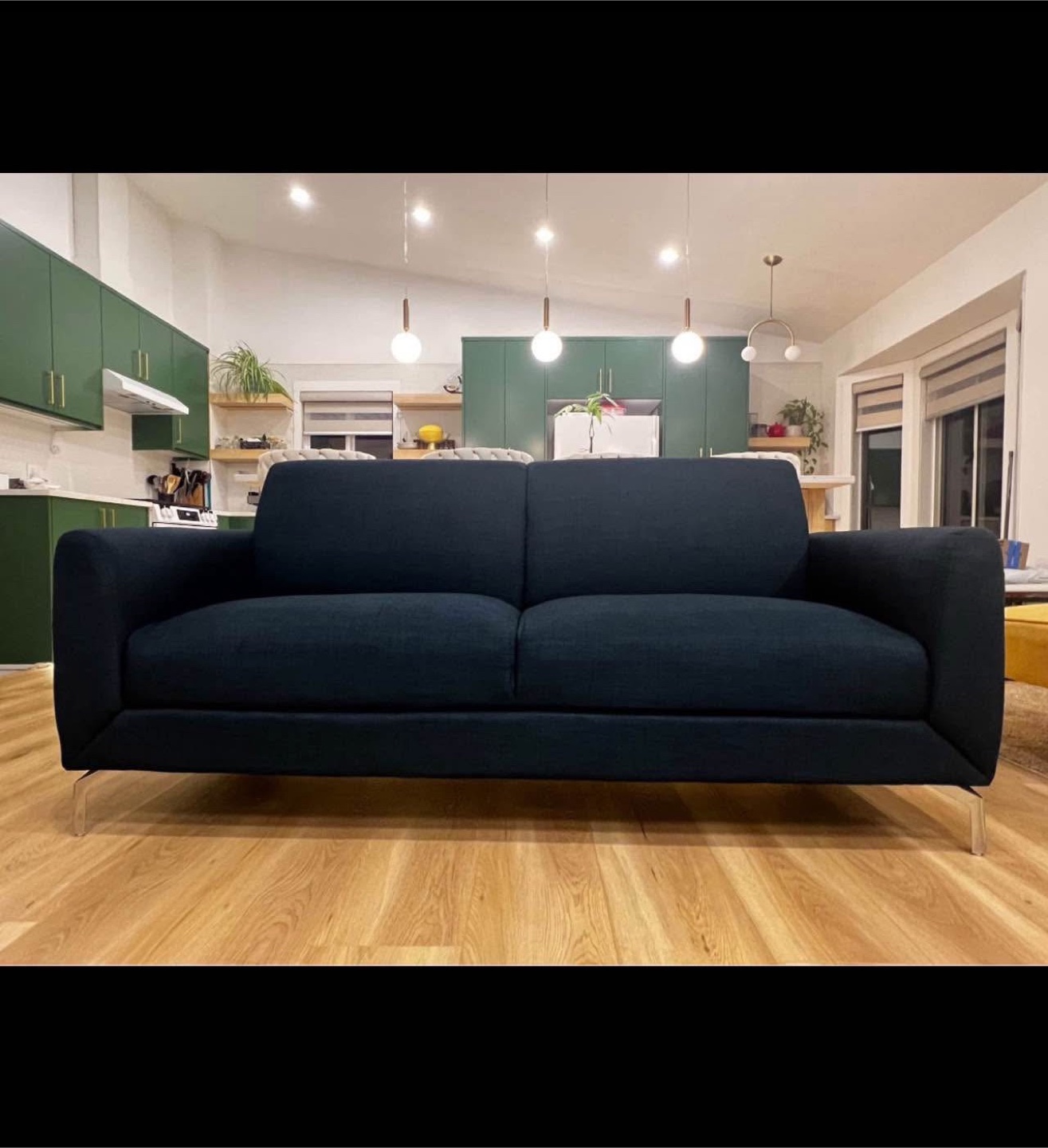 Blue Loveseat Sofa - Like New! - photo 3