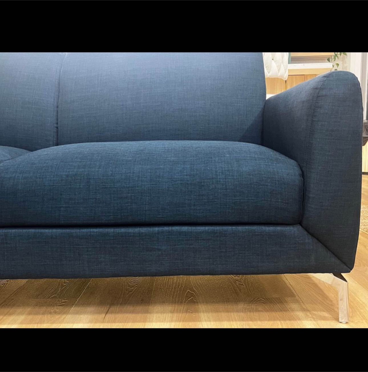 Blue Loveseat Sofa - Like New! - photo 4