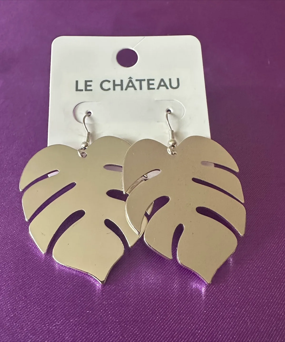 Le Chateau Monstera Leaf Earrings thumbnail