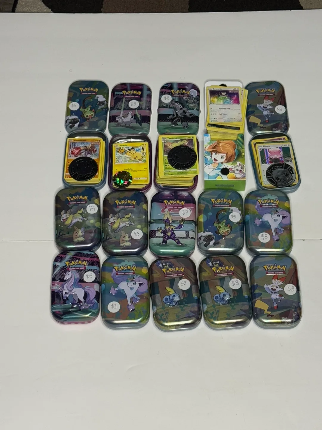 Pokémon 100 cards per tin TCG Mini Tins Collection thumbnail