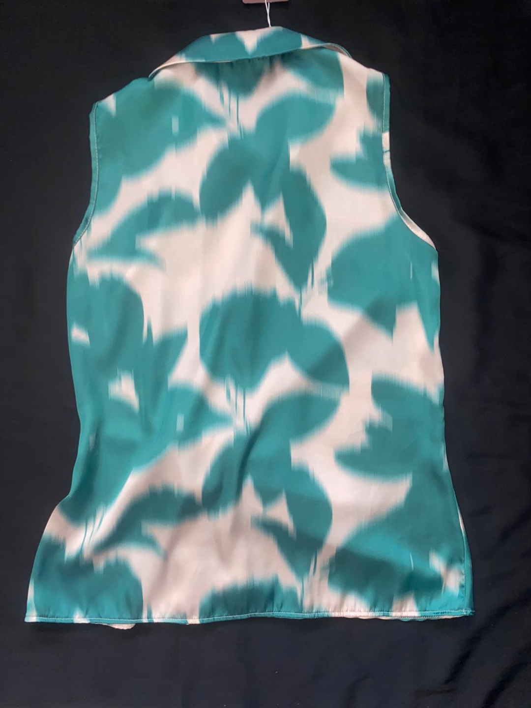 STEBS Green & White Sleeveless Blouse, Size S