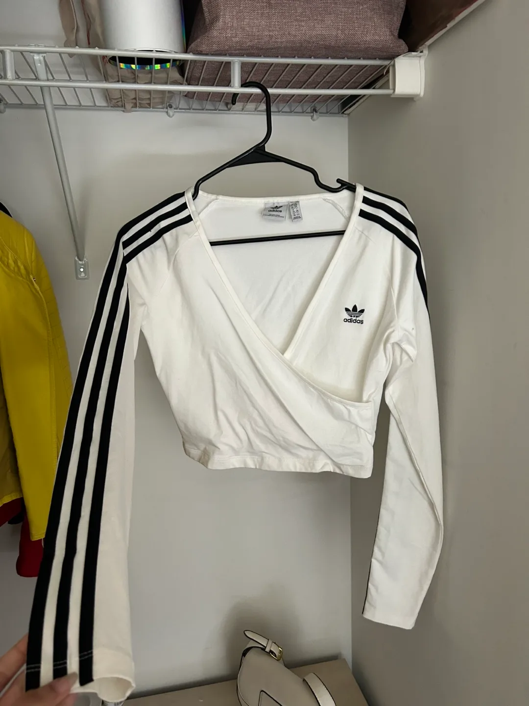 Adidas White Wrap Top - Size S image indicator(5)
