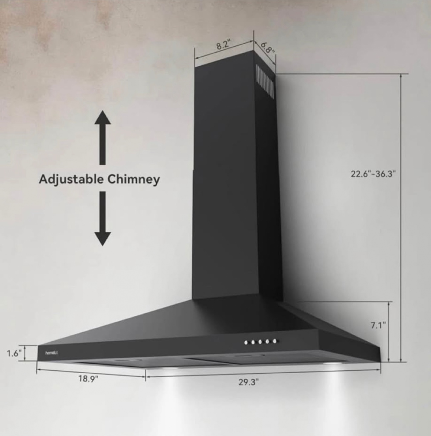 Hauslane Chef Series Range Hood - Black - photo 3