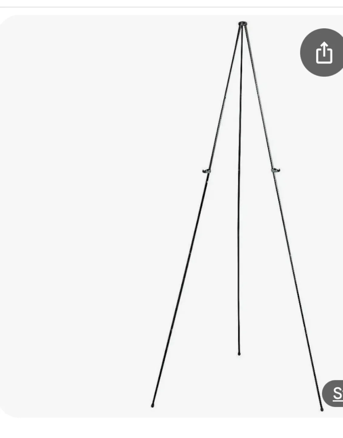 Staples Folding Easel, Black Aluminum thumbnail