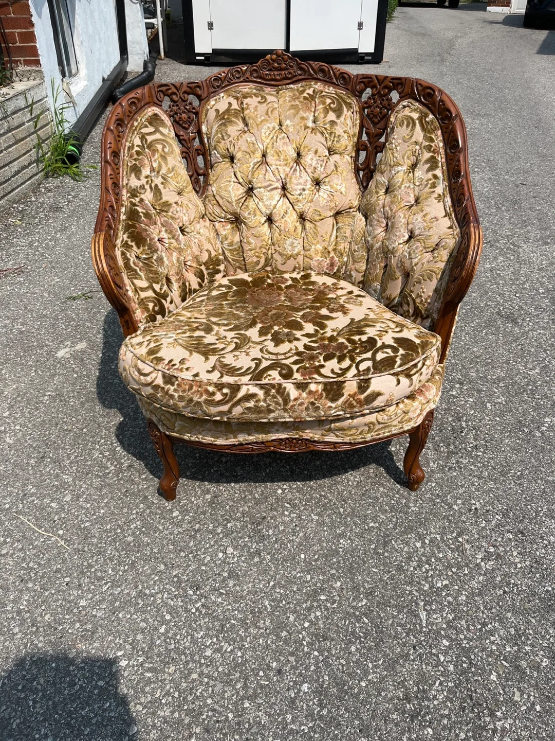 Vintage Authentic Floral Armchair thumbnail
