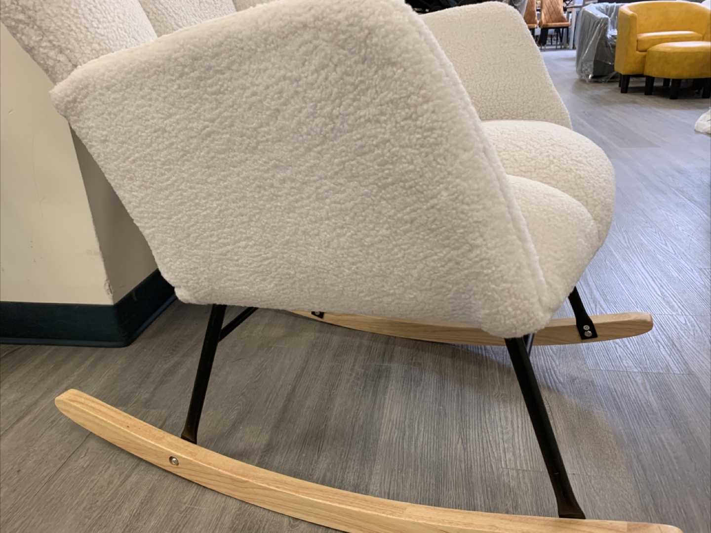 Boucle Rocking Chair - Ivory - photo 2