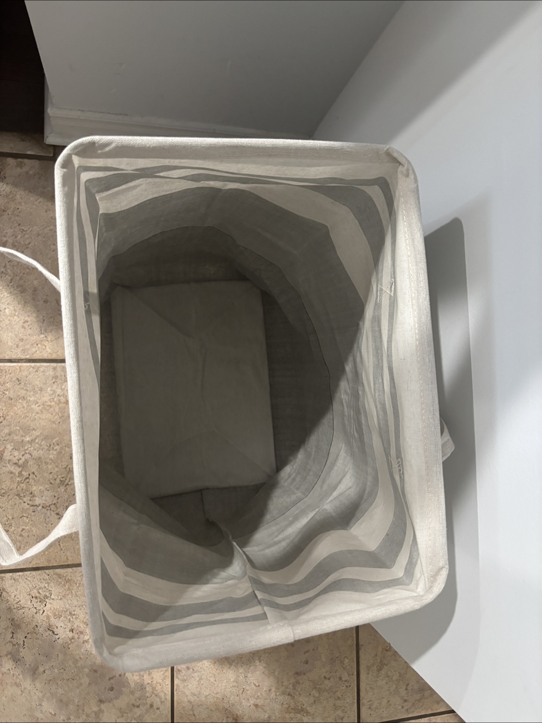 Striped Laundry Basket - photo 2