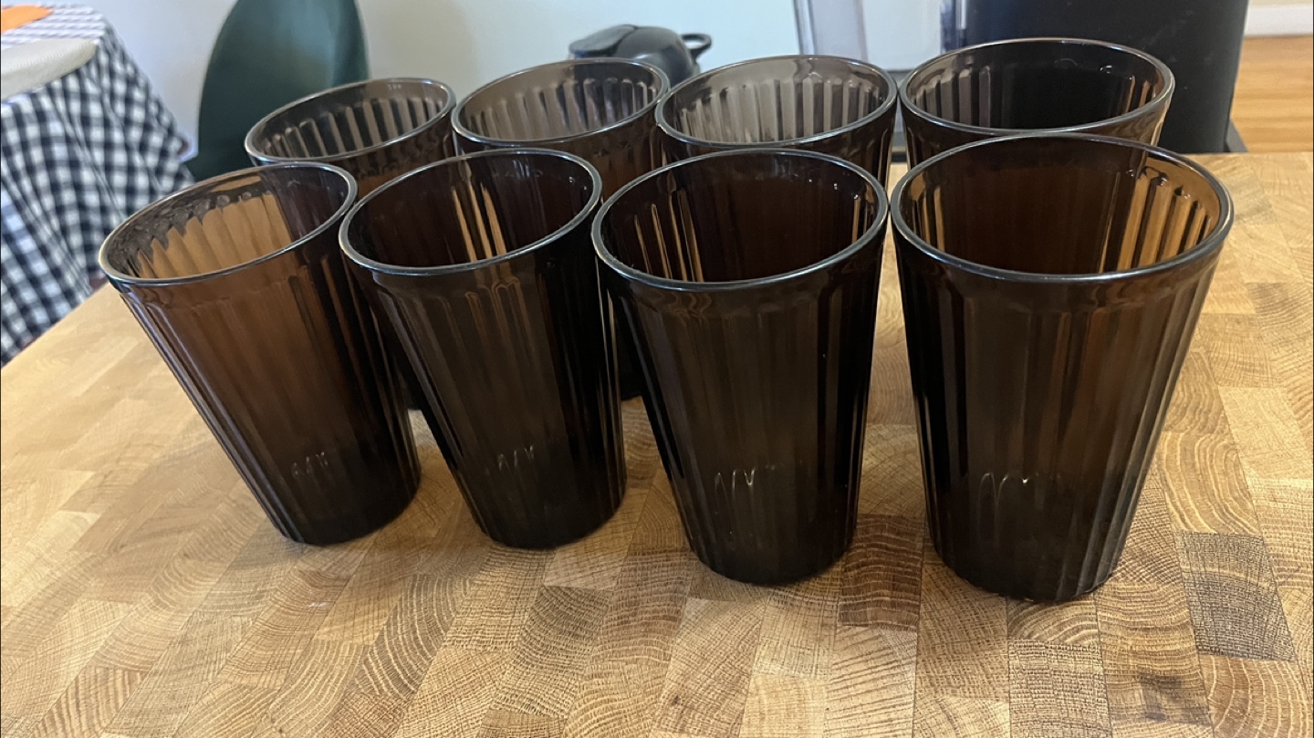 IKEA Verdagen Set of 8 Brown Drinking Glasses - photo 2