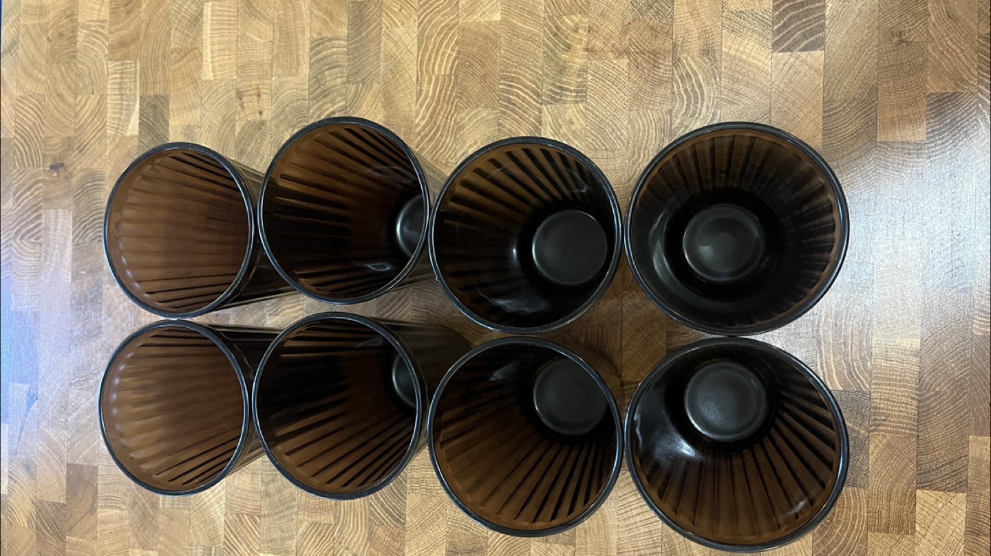 IKEA Verdagen Set of 8 Brown Drinking Glasses - photo 3