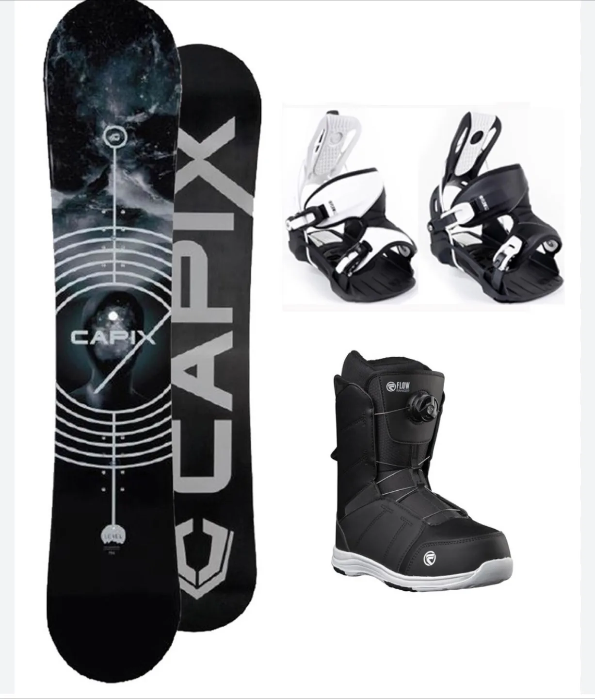 Capix Snowboard with DC Phase 2018 Boots - Size US 10 thumbnail