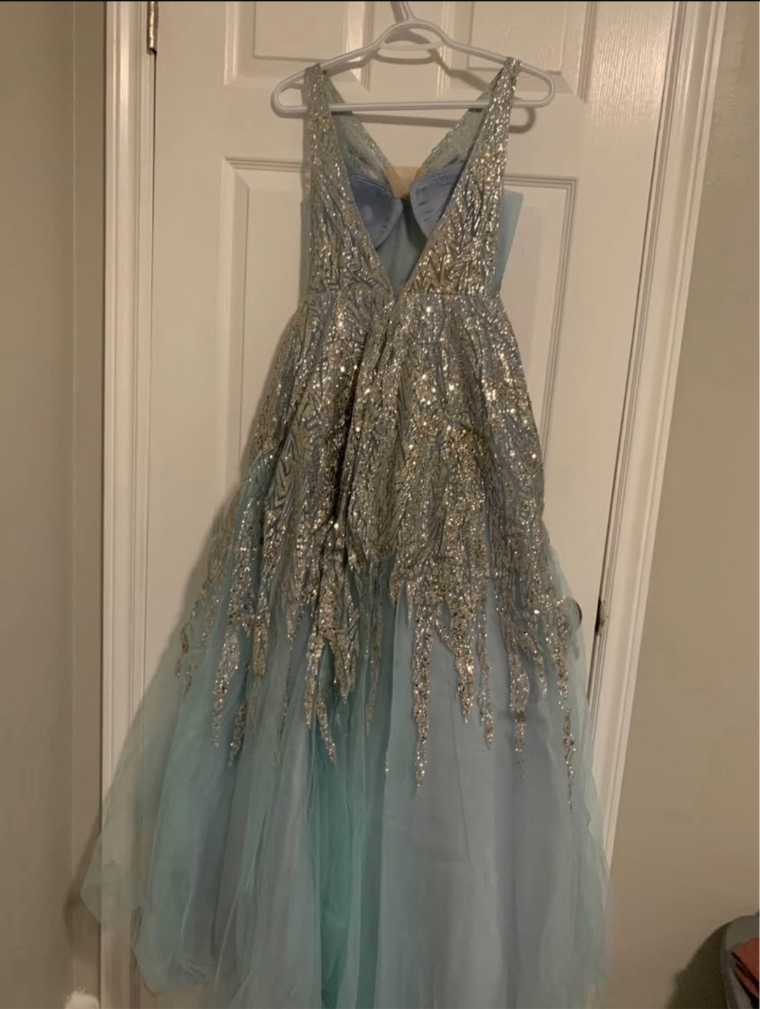 Prom Dress - Blue & Silver - photo 2
