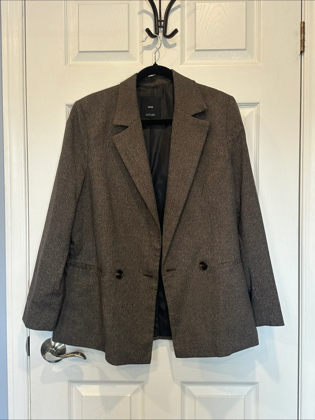 Mango Brown Check Blazer | New without Tags | Sz M image indicator(6)