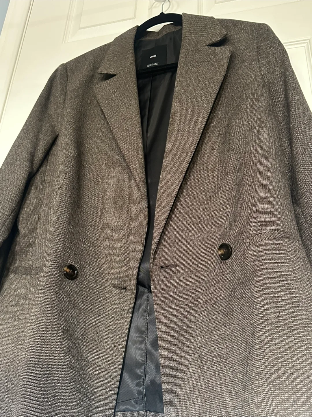 Mango Brown Check Blazer | New without Tags | Sz M image indicator(7)