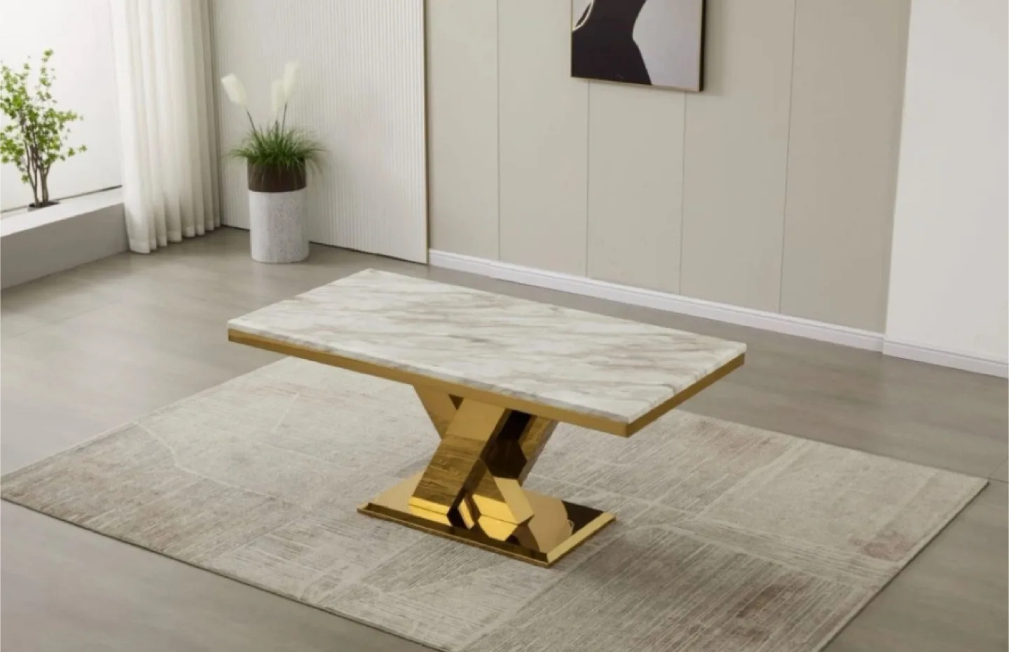 Marble & Gold Dining Table thumbnail