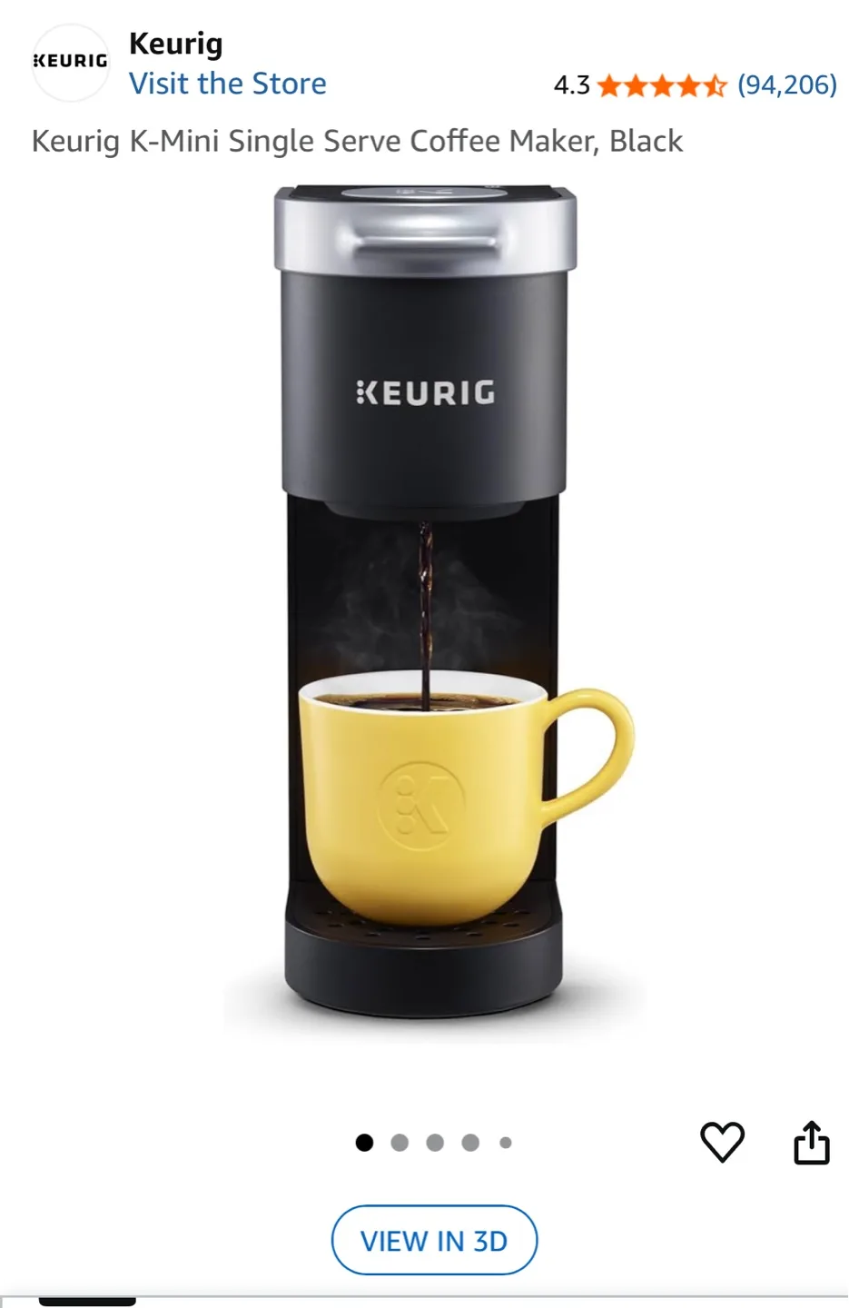 Keurig K-Mini Single Serve Coffee Maker - Matte Black thumbnail